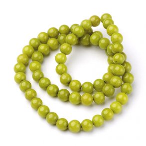 Candy jade, whole strand, round, olive-green, 4mm, 95pcs.