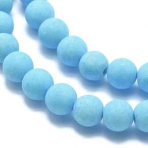 GR232 Bright Blue Candy Jade 4mm Round Quartz Gemstone Beads 15" 