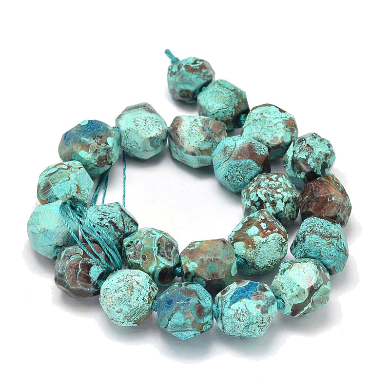 Ocean Jaspis, türkisfarben, ca. 23mm, ganzer Strang, 16-17 Stk.