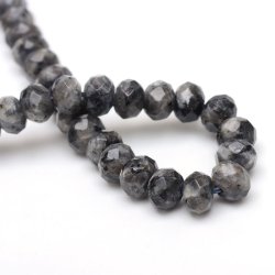 Sesam-Jaspis, grau, Rondellenf&ouml;rmig, ganzer Strang, ca. 8x5mm, ca. 70 St&uuml;ck.