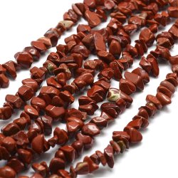 Roter Jaspis, ganzer Strang, Nuggets, rost-rot, marmoriert, rund, 4x9x3 mm, ca. 300 Stk