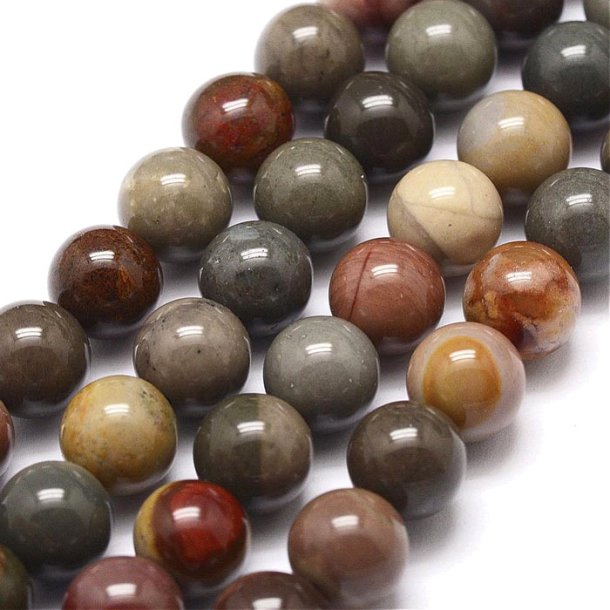 Ocean Jasper, green and brown colors, round, 6mm, 10 pcs.