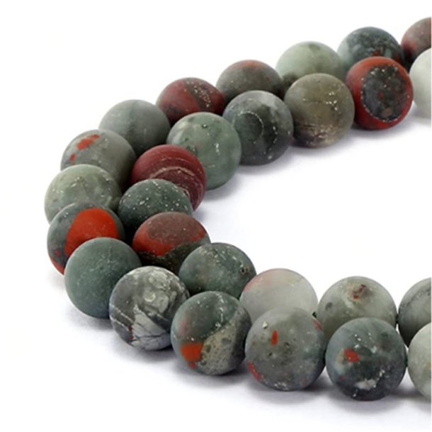 Dragon blood Jasper, entire strand of beads, frosted, round, 8mm, appx. 48pcs.