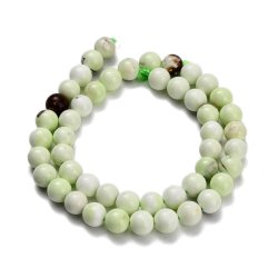 Lemon jasper, round bead, light green, 8-8.5 mm, 6 pcs