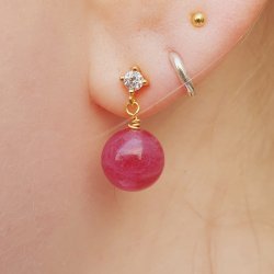 Chalcedon, ganzer Strang, gef�rbt, rosa, runde Perle, 8 mm. 50 Stk.