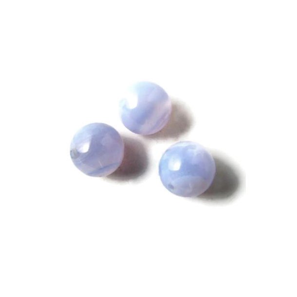 Blue chalcedony, light blue, round, 4mm, 20pcs