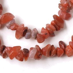 Karneol, unebene Nuggets, Doppelstrang, rotbraun, ca. 4-9x4-6 mm, ca. 200 Stck