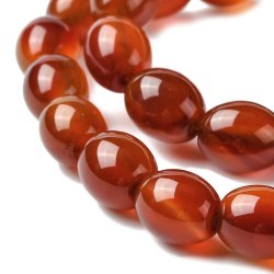 Karneol, tonnenfrmige Perle, rtlich braun, 11x9 mm, 6 Stck