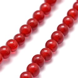 Karneol, ganzer Strang, rot-braun, kleine runde Perle, 2 mm. 180 Stk