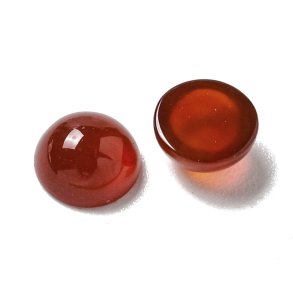 Karneol-Cabochons, rund, nat�rlich rotbraun, 5x2,5 mm, 2 St�ck
