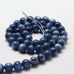 Kyanit, runde Perle, AA-Qualit&auml;t, blau, 10 mm, 40 Stk.