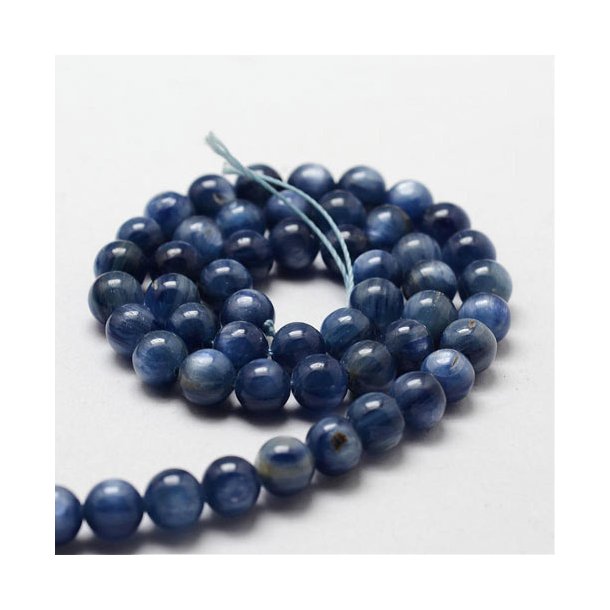 Kyanite, round bead, AA quality, natural blue, 10mm, 40pcs