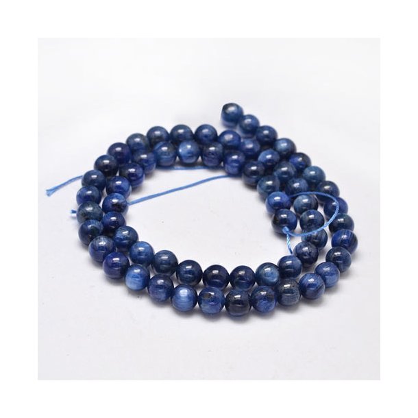 Kyanite, full strand, round bead, blue, 6mm, 68pcs.