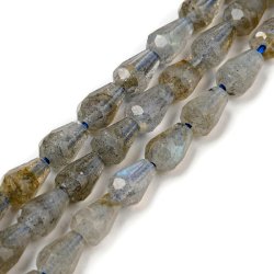 Labradorit, facettierte Tropfenperle, 6x4 mm, 10 St&uuml;ck