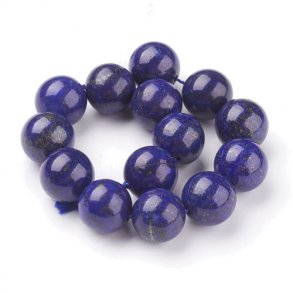 Lapislazuli, halber Strang, rund, 14 mm, 14 Stk.