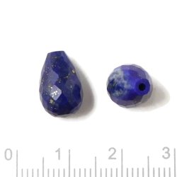 Lapis-Lazuli, Tropfen, angebohrt, facettiert, A-grade, 12x8 mm, 1 Stk