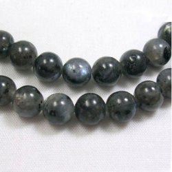 Ganze Reihe Larvikit, runden Perle, 12 mm.33 Stk.