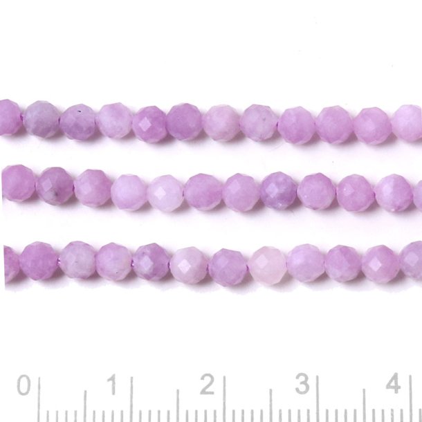 Lepidolite, light purple, faceted, round 4 mm, 10 pcs