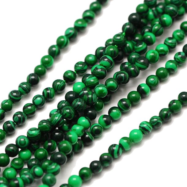 Malachite (dyed), entire strand of stone beads, round beads, 3mm, 120pcs