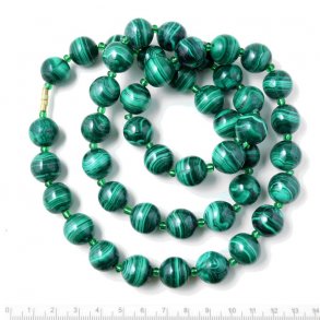 45-50 Stueck 8 mm Zusammengesetzter Edelstein smaragdgruene Malachit Perle