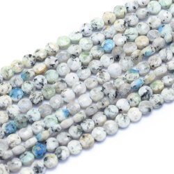 Azurit, ganzer Strang, flach rund, 4x3 mm, ca. 100 Stk.