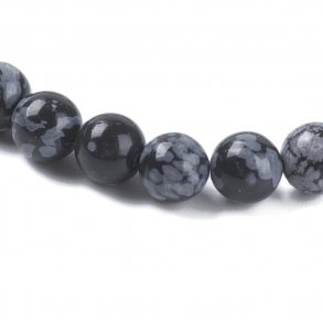 OLYCRAFT 132 Stück Natürliche Silber Obsidian Perlen Stränge 6 mm Natürlicher Edelstein Lose Perlen Runde Glas Zwischenperlen Für DIY Ohrring Armband Halskette Schmuckherstellung 