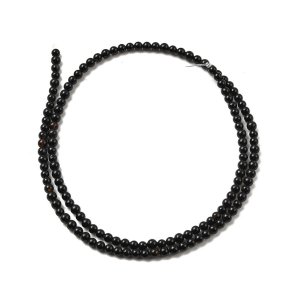 Ganzer Strang, Onyx Perle, glnzend, schwarz, rund, 3 mm, 118 Stk.