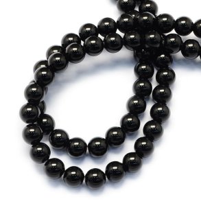 Onyx bead, entire strand of beads, round, 10mm, 39pcs.