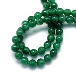Green onyx beads, dark green, 10mm, 6pcs