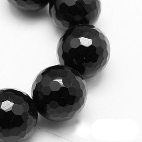 Onyx bead, entire strand of beads, facetted, 16mm, 25pcs.