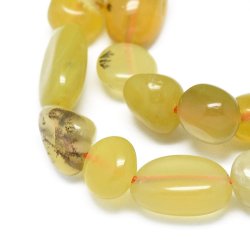 Gelbe Opalperlen, ganzer Strang, ovaler Nuggets, ca. 10x8 ca. 39 Stk.
