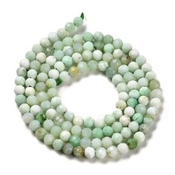 Gr&uuml;ner Opal, ganzer Strang, A-grade, runde facettierte Perle, 2 mm, ca. 173 St&uuml;ck.