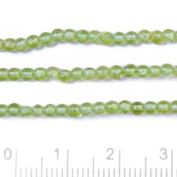 Peridot, whole strand, round, transparent, light green, 2,5 mm, appx. 180 pcs