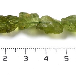 Peridot, half strand, oblong polished nuggets, approx. 8x6x5 mm, approx. 25 pcs