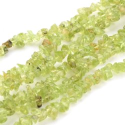 Peridot, natur, hel streng, chipperler, olivengr�n, 3 mm, ca. 80 cm