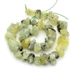 Prehnit, grobe Nuggets, hellgr&uuml;n, 12-16x6-12 mm, 6 Stck