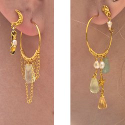 Prehnite, through-drilled, teardrop-shaped, uneven faceted bead, light green, appx. 9x6 mm, 2 pcs