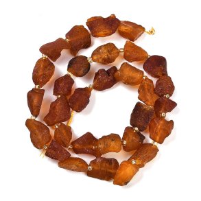 Amber beads, unpolished splinters, brownish, ca.10-12x10x8mm, ca. 30pcs