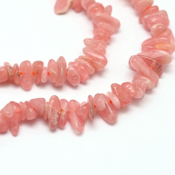 Rhodochrosite, whole strand, light pink, nugget beads, approx. 3x6x1,5mm, 200pcs