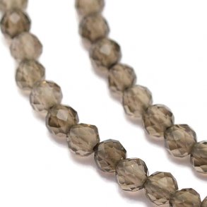 Rauchquarz Perlen facettiert 4-10 mm braun-transparente Kugeln *BACATUS* #4564 