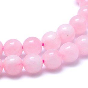 Rosenquarz, runde Perle, helles rosa, 12 mm, 6 Stk.