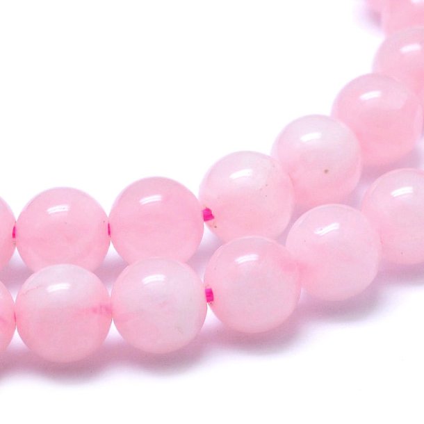 Rosenquarz, runde Perle, helles rosa, 12 mm, 6 Stk.