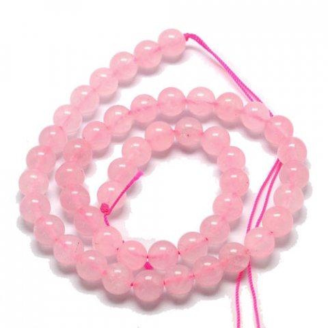 Rose quartz, entire strand of beads, round bead, ca. 4mm, ca. 95pcs.