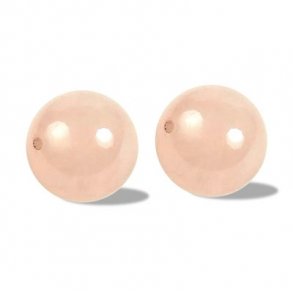 Rose quartz bead, half-drilled, 10mm, 1pc.