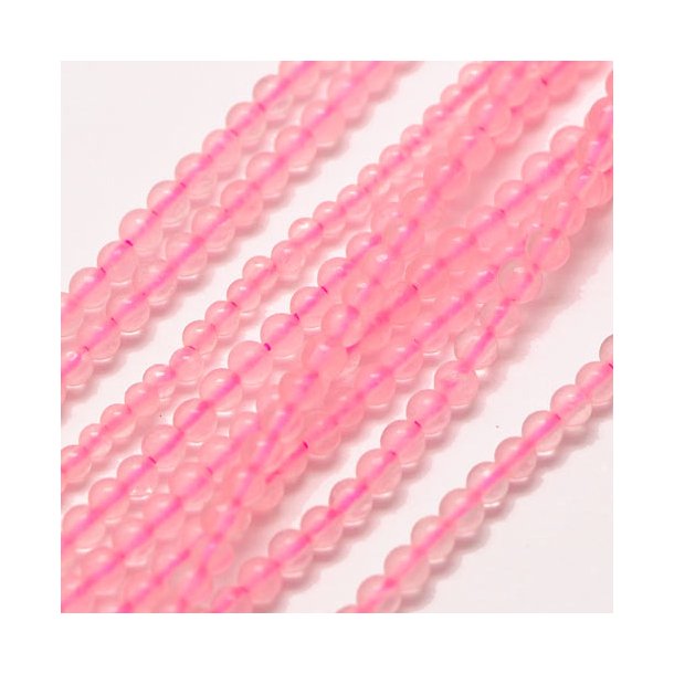 Rose quartz, entire strand of beads, light pink, round bead, 3mm, 120pcs