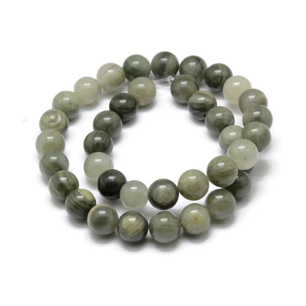 Agat, natural green, entire strand, round bead, 8 mm, appx. 45 pcs
