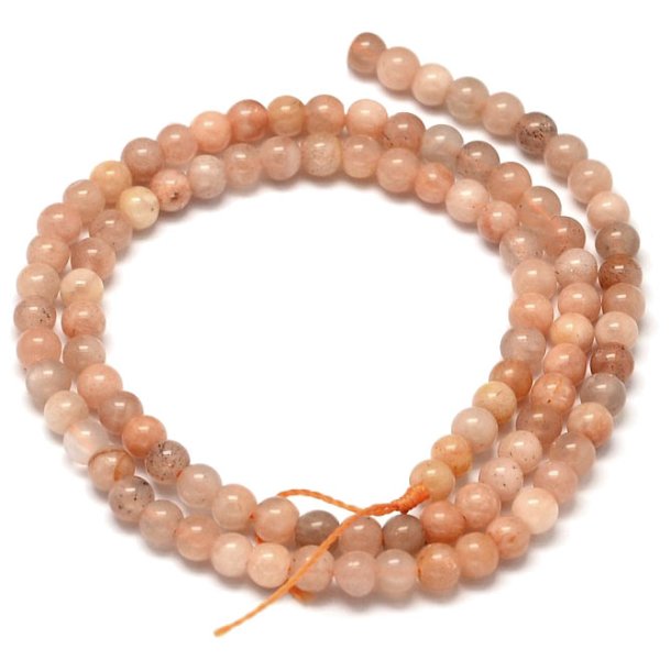 Sunstone bead, full strand, round bead, 4mm, approx. 95pcs.