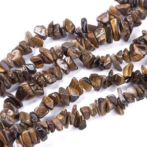 Tigerauge, gelb und brunlich, klein nuggets, ganzer Strang, Perle, 4x6 mm, 210 Stck.