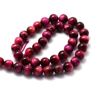  10mm Pink Cat Eye Beads Round Semi Precious Gemstone Loose Beads  for Jewelry Making (38-40pcs/strand)