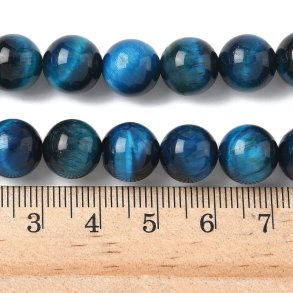 Falkenauge, dunkelgr�ne Perle, 10 mm, A-grade, 6 Stk.